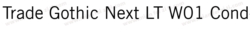 Trade Gothic Next LT W01 Cond字体转换